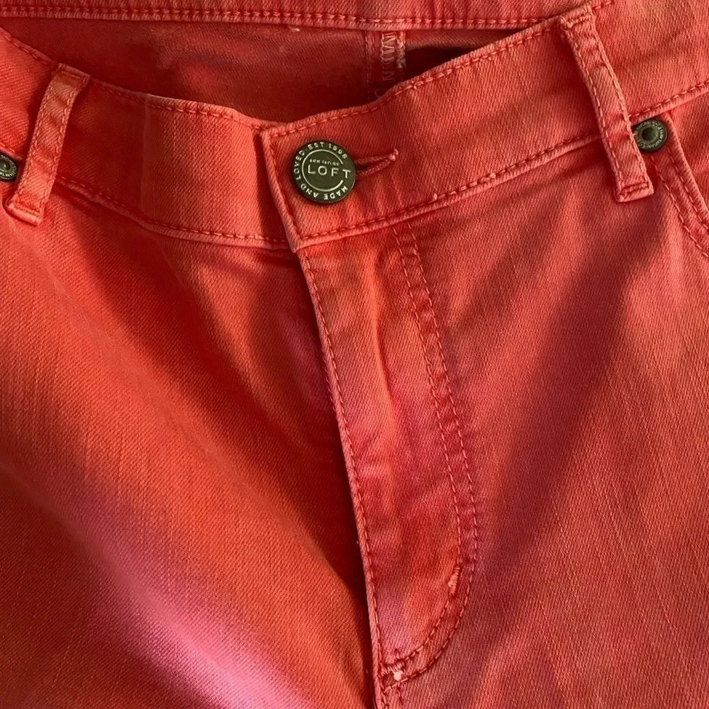 ANN Taylor Loft modern kick‎ crop pink jeans